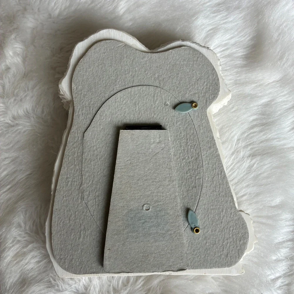 E&S Imports Bichon Frise Dog Family 3D Resin Picture Frame 3.5x5 White